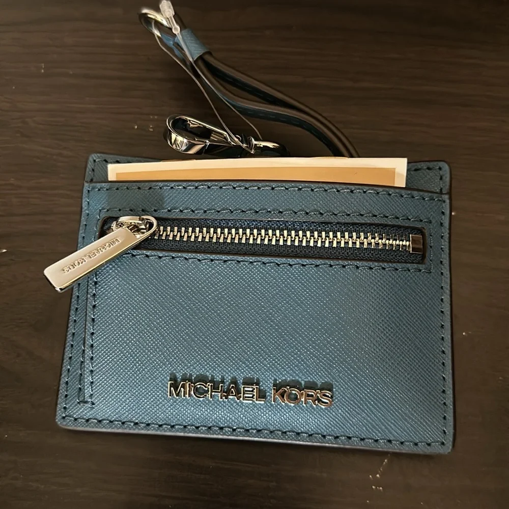 NWT Michael Kors Jet Set Travel Saffiano Leather Card Case - Picture 3 of 3